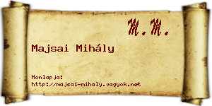 Majsai Mihály névjegykártya