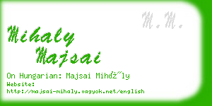 mihaly majsai business card